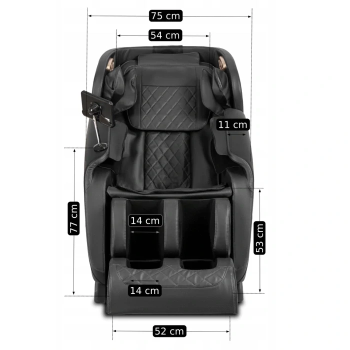 Masážne kreslo VX MAX, čierna ekokoža, anglické menu