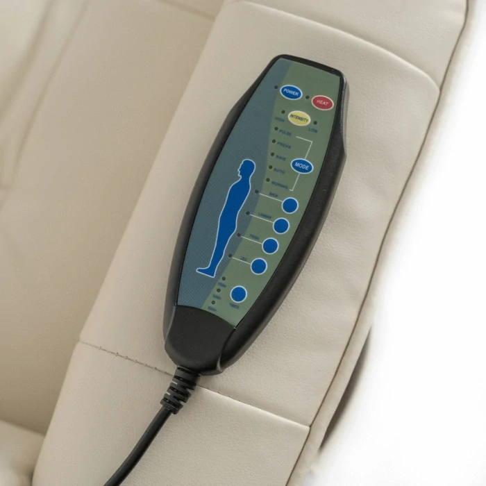 Masážne kreslo WEST, béžová ekokoža