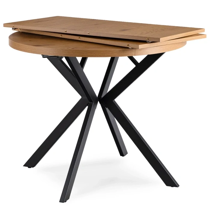 Stôl LUGO 90-190 cm, zlatý dub/čierna