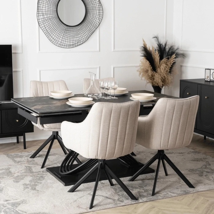 Otočná stolička MUMBAI, krémová