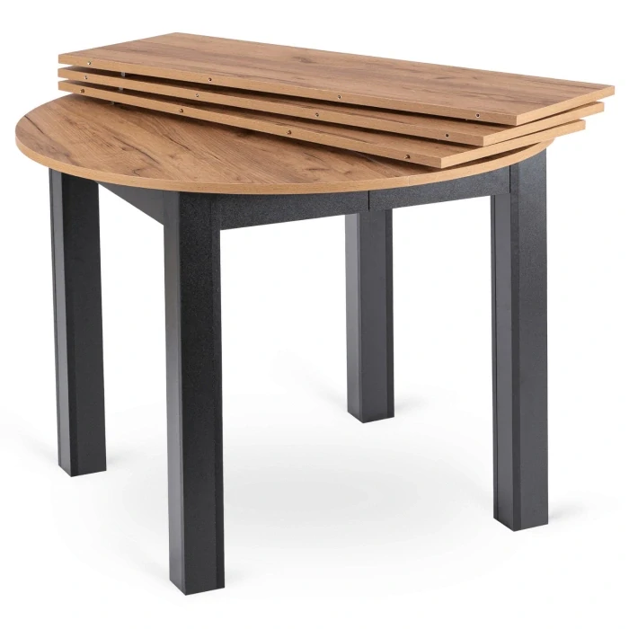 Rozkladací stôl JAMES 103-223 cm, dub CRAFT/čierny
