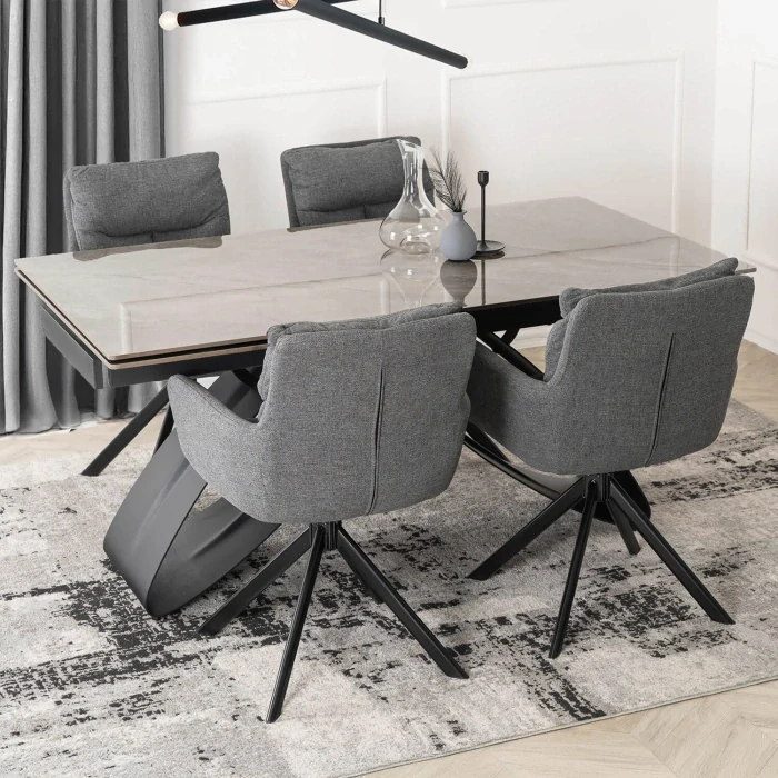 Otočná stolička PAUL, tmavosivá