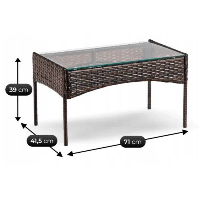 Záhradný nábytok MISSISIPI, hnedý/béžový