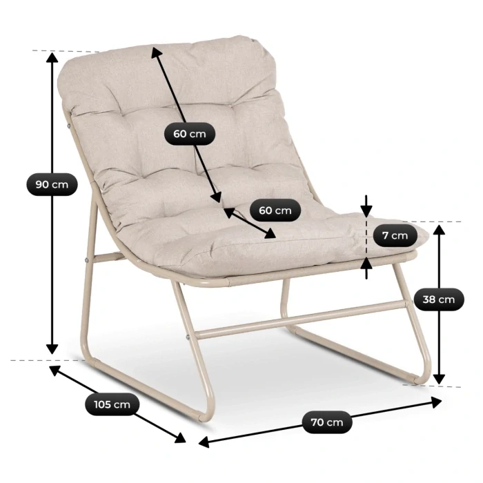 Záhradný nábytok MEGARA, béžový