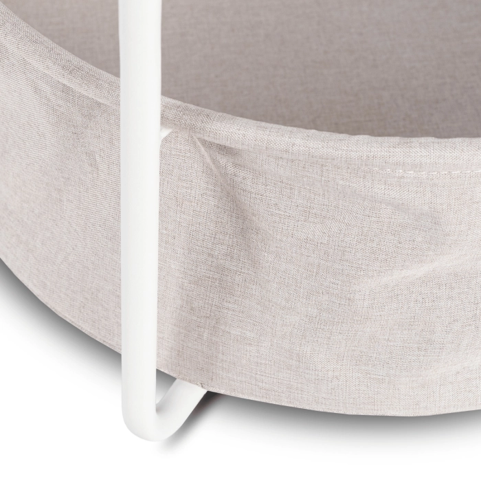 Stolík VARANO, biela/béžová