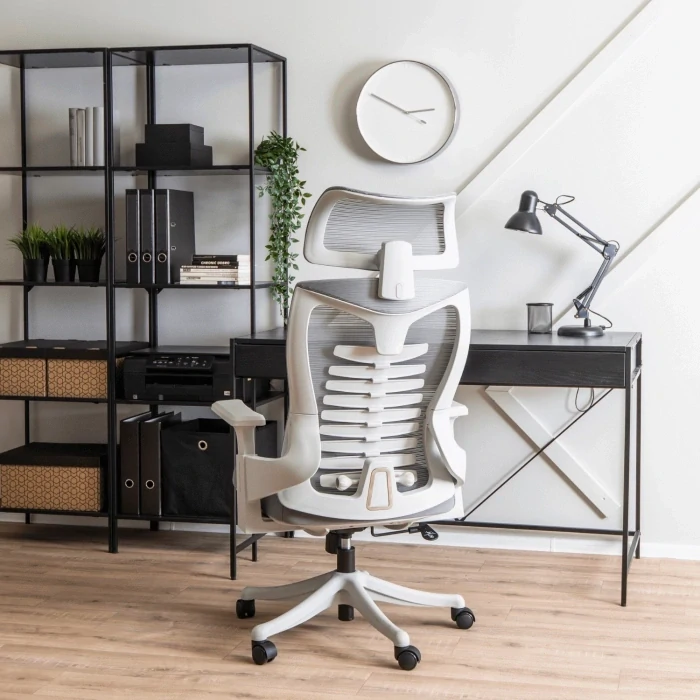 Ergonomická kancelárska stolička CARET 2, sivá