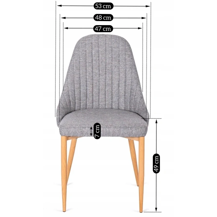 Stolička TORINO, Sivá