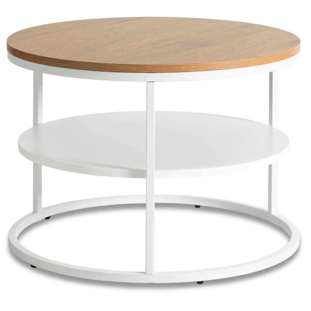 Stolík BEST, dub/biela