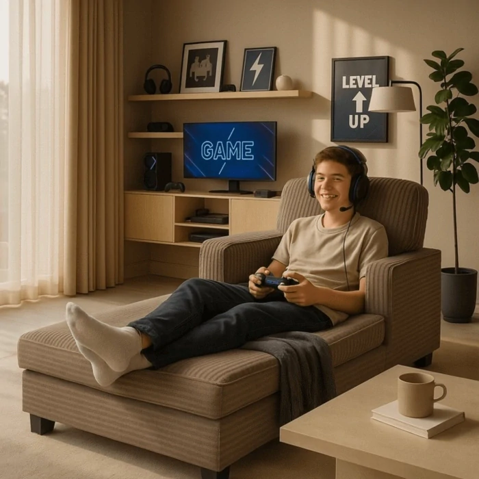 Pohovka NEO, béžová, manžestrová