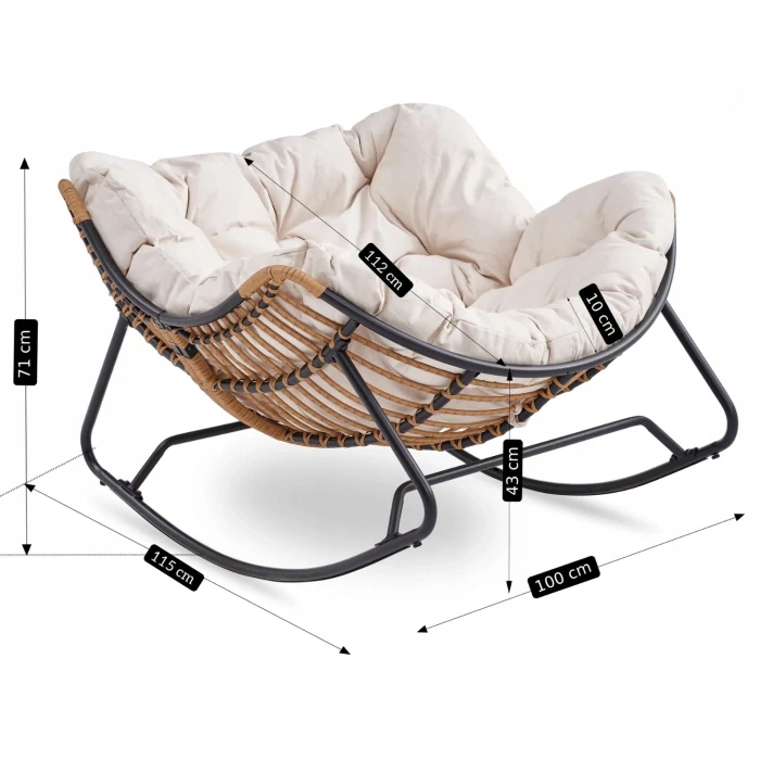 Hojdacie kreslo ELTON , béžové