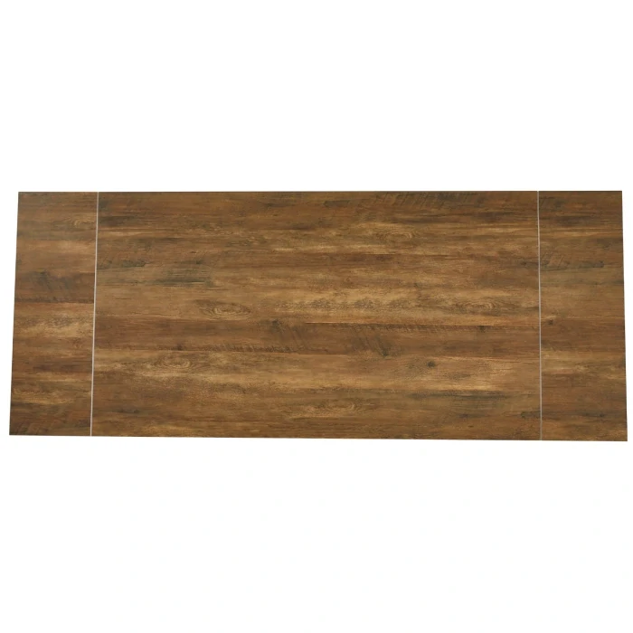 Stôl REX 160-220 cm tmavohnedý dub/čierny
