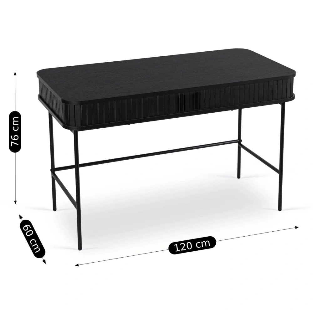 Stôl TRISH 120 cm, čierna