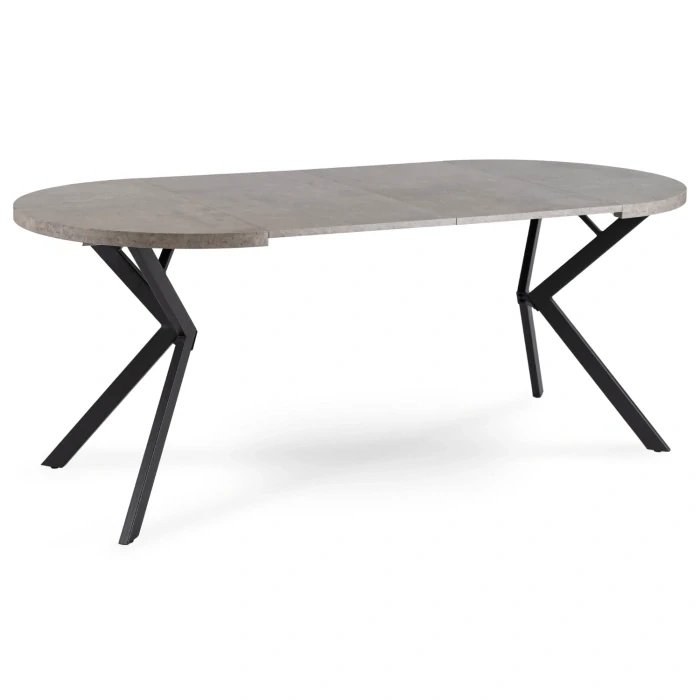 LUGO Stôl 90-190 cm Betón/čierna