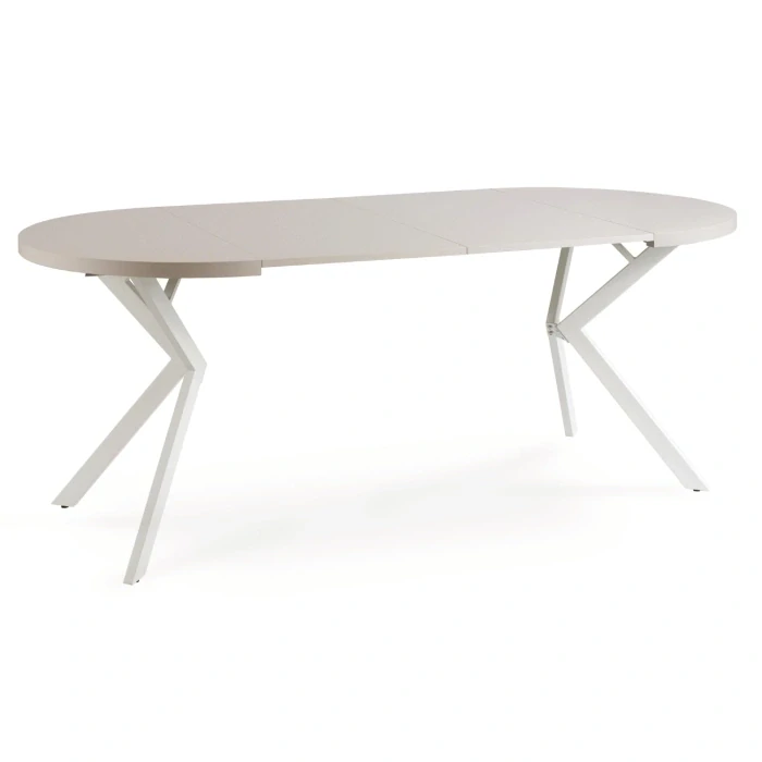 LUGO Stôl 90-190 cm kašmír/biela