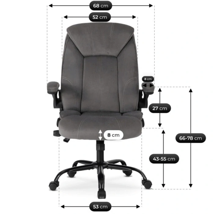 Otočné kreslo COMFORT, sivé