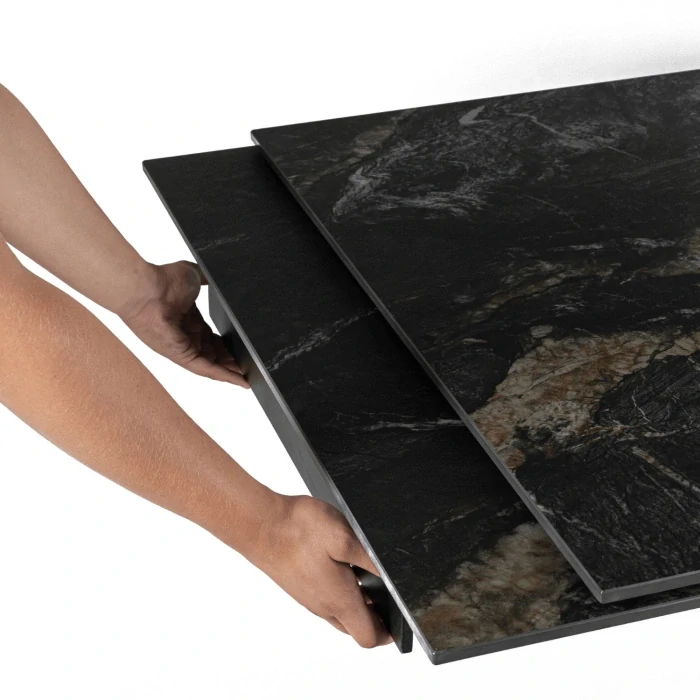 Stôl IBIZA 160-240 cm, čierny