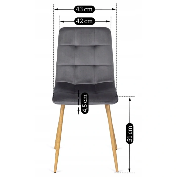 Stolička FREDY, sivá