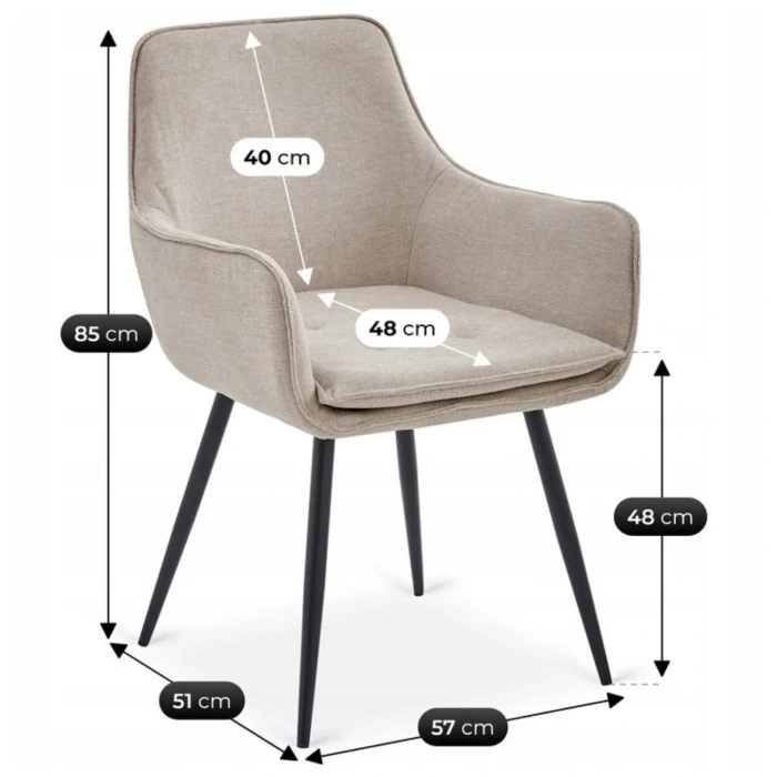 Stolička EDRICK, krémová