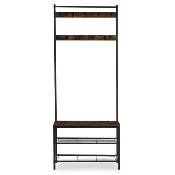 Vešiak do predsiene JETT 70 cm, rustikálny dub/čierny