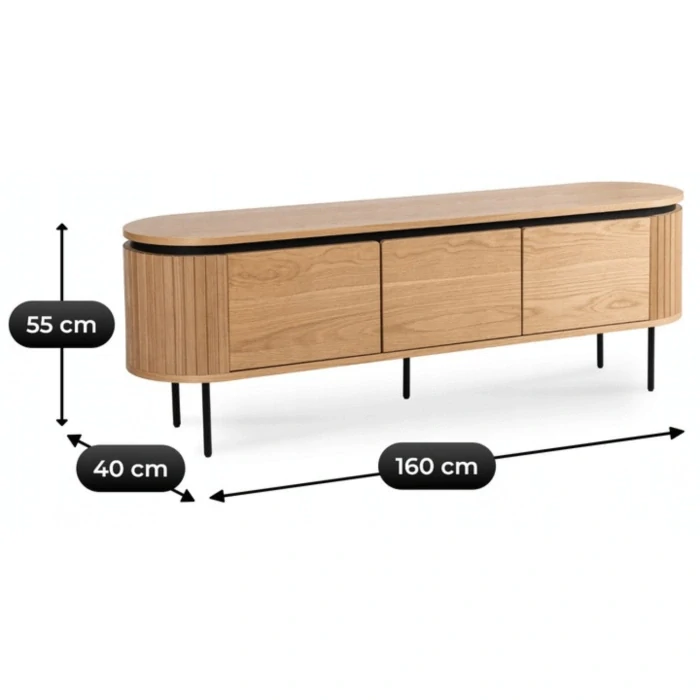TV skrinka BECK 160 cm, dub