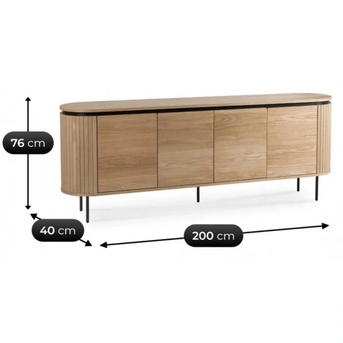 Komoda BECK 200 cm, dub
