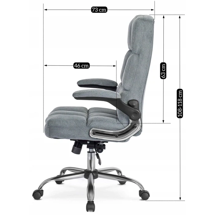 Otočná stolička LONDON, sivá