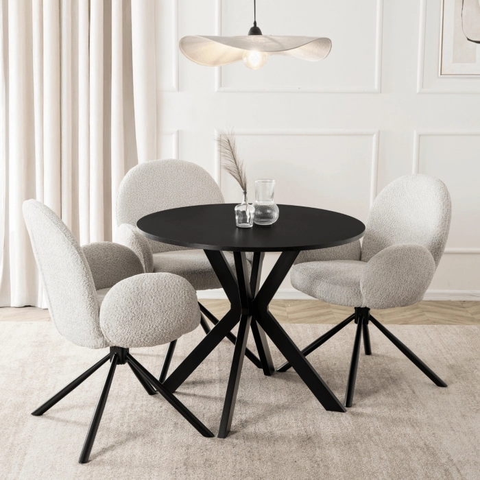 Stôl LAUREN 80 cm, čierna