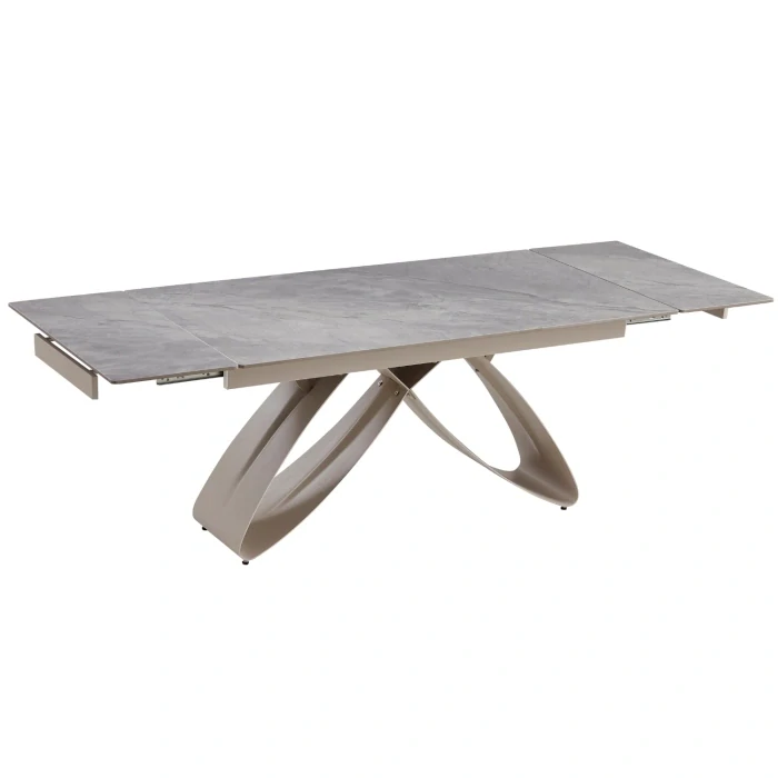 Stôl LUIGI  160-240 cm, sivý mramor/kašmír