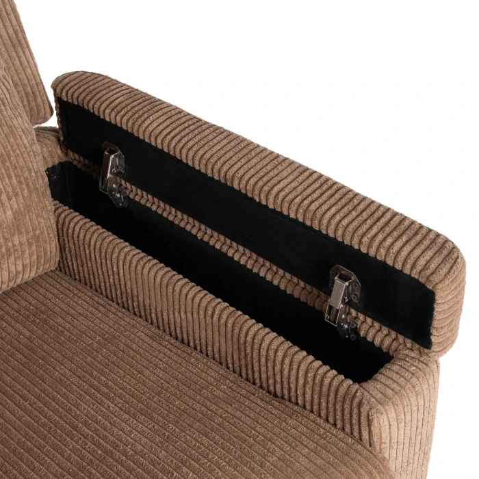 Masážne kreslo SEBASTIAN, hnedé, menčester