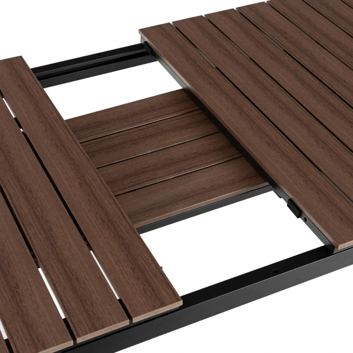 Záhradný stôl ARGOS 160-260 cm, orech/čierny