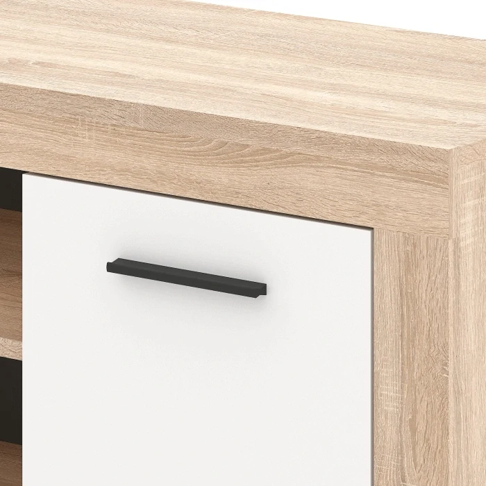 TV skrinka BLAGO 140 cm, dub sonoma/biela