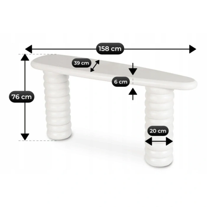 Stolík do predsiene GASTON, biely