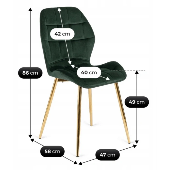Zostava stôl BALI 100 cm, biely mramor/zlatá + 4x stolička LUCKY zelená/zlaté nohy