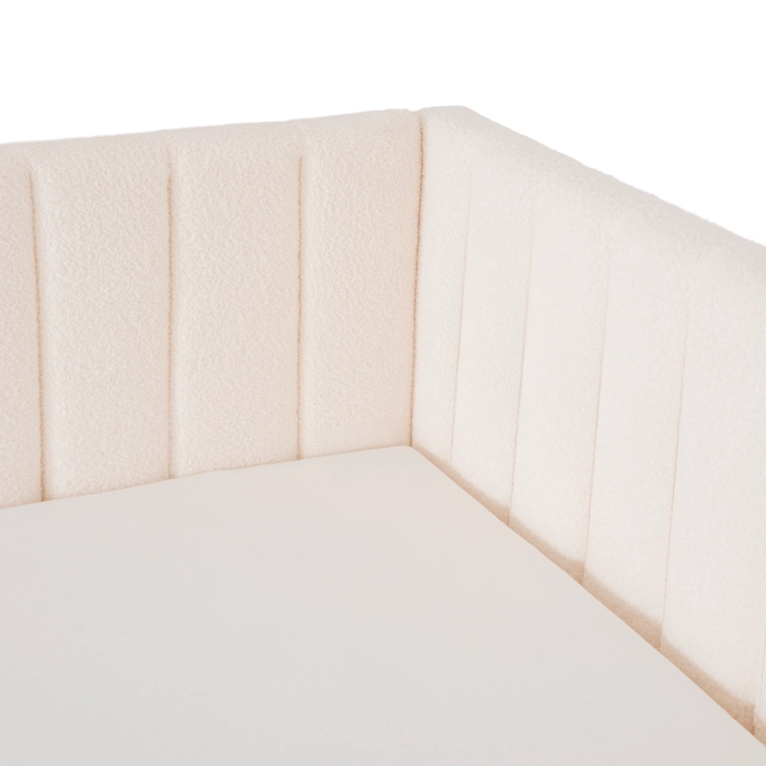 Posteľ 120x200 VILLEMO, krémová boucle