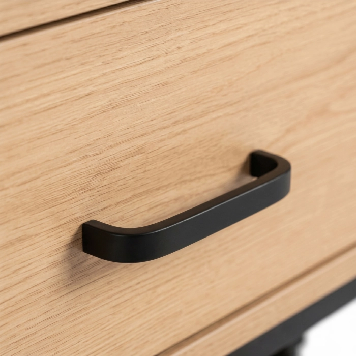 Nočný stolík LOGAN 40 cm, dub/čierna