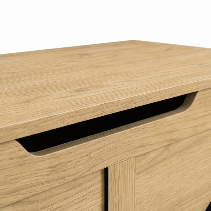 Komoda s funkciou sedenia/botník MARGOT 100 cm, dub