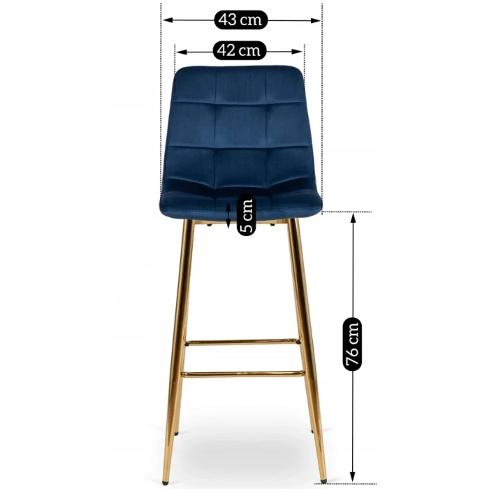 Barová stolička ARIEL, Námornícka modrá