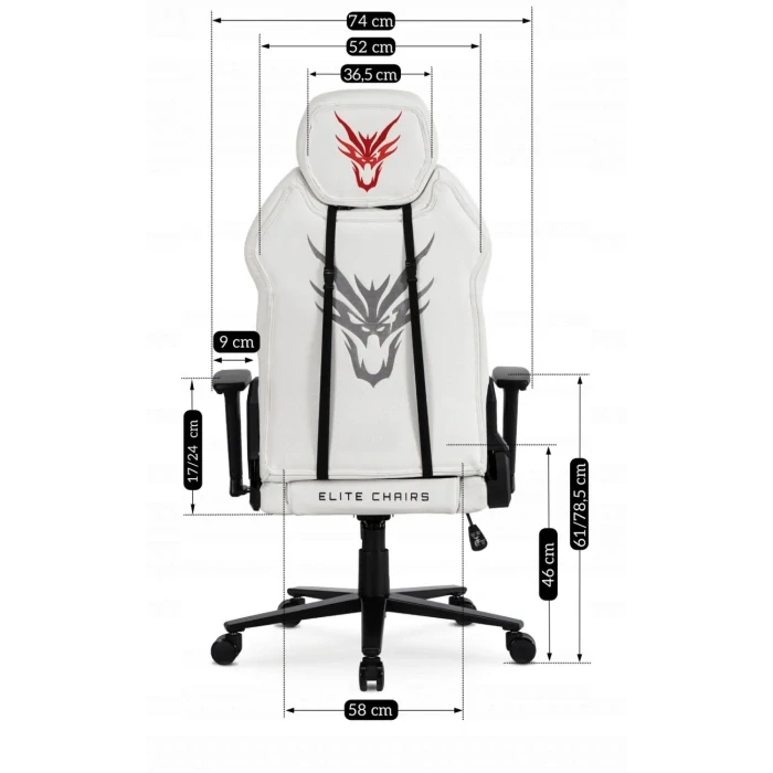 Herná stolička NEXON, biela