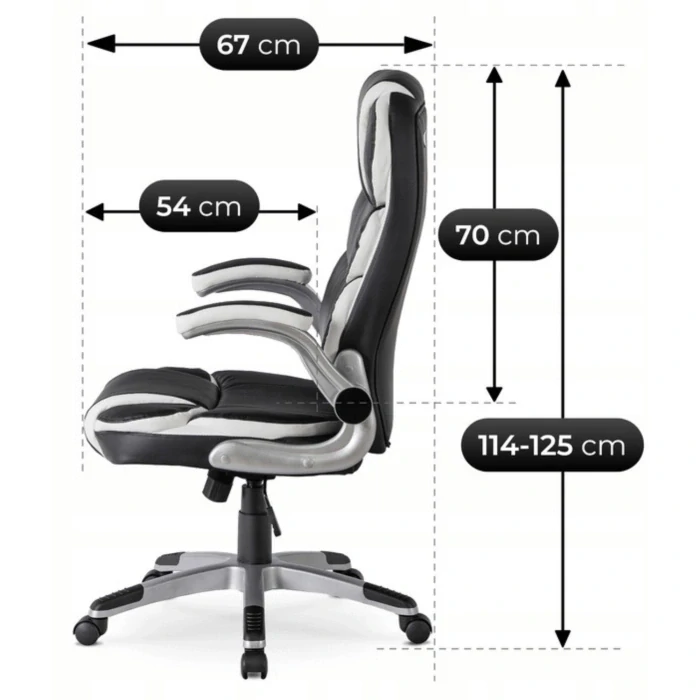 Otočná stolička LIVERPOOL, čierna, ekokoža