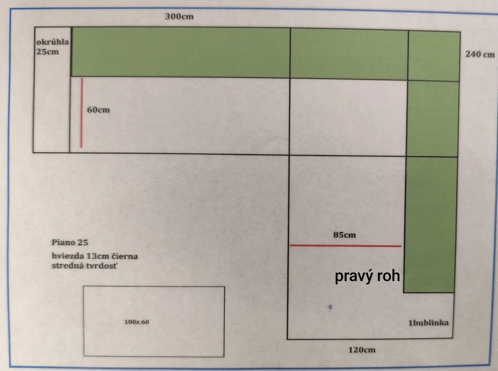 Sedačka PLAZA 300 x 240cm