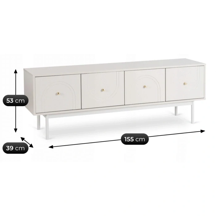 TV skrinka MARLEN 155 cm, kašmír