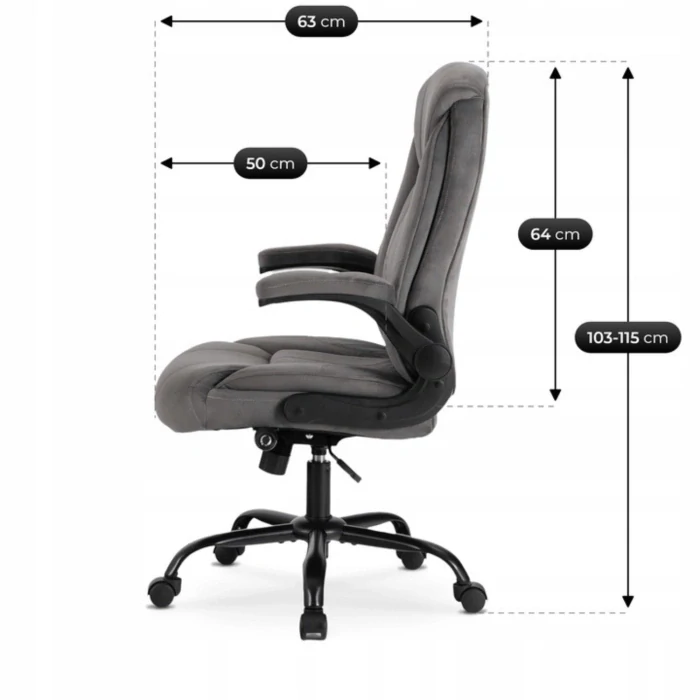 Otočné kreslo COMFORT, sivé