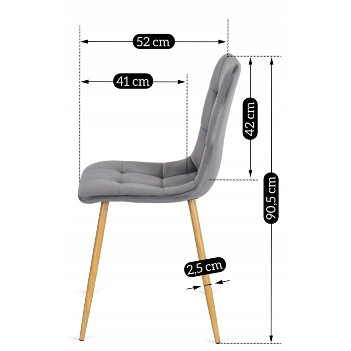 Stolička FREDY, sivá