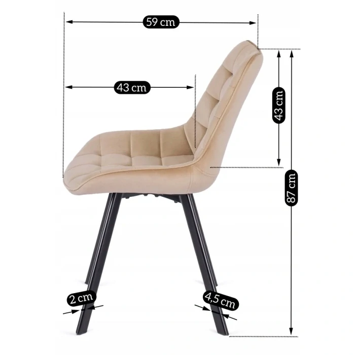 Stolička RICK, béžová