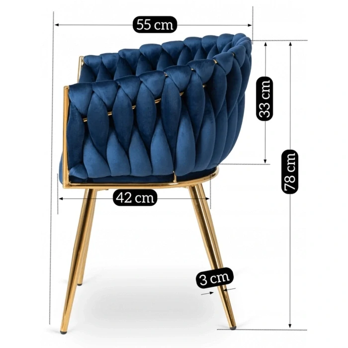 Stolička CAPI, námornícka modrá