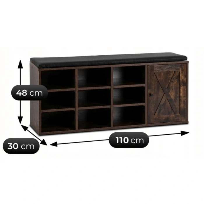 Botník ARYA 110 cm, rustikálny dub