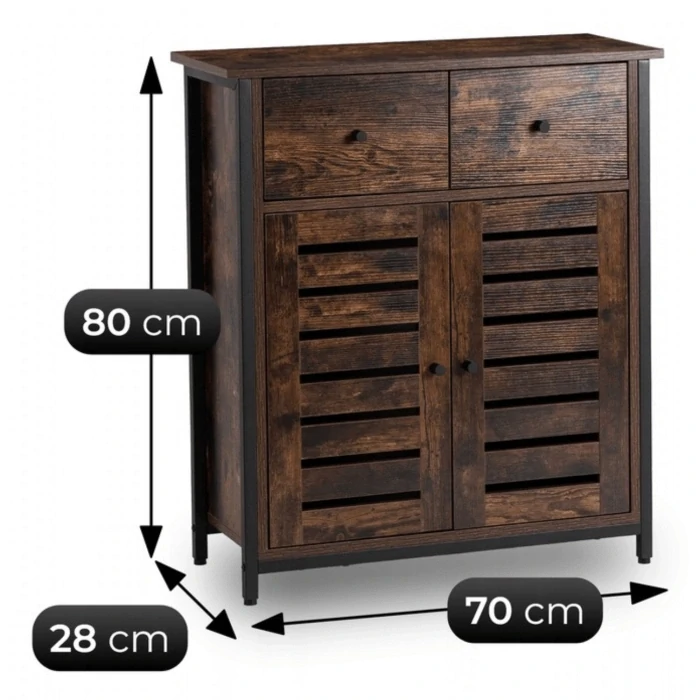 Botník AMAYA 70 cm, rustikálny dub