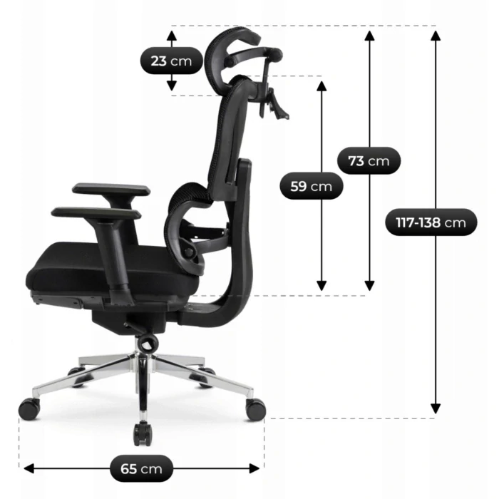 Ergonomická otočná stolička DELSIN, čierna