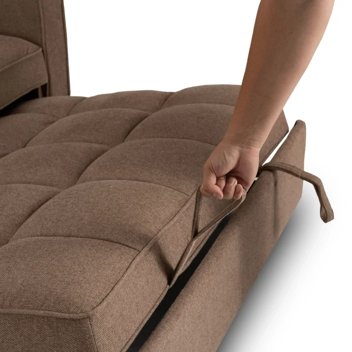 Rozkladacie kreslo na spanie ASTER, hnedé