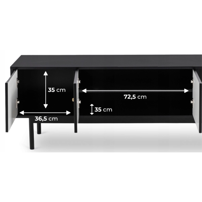 TV skrinka MARLEN 155 cm, čierna